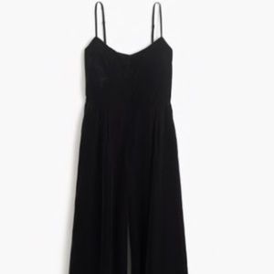 JCrew Black Velvet Jumpsuit